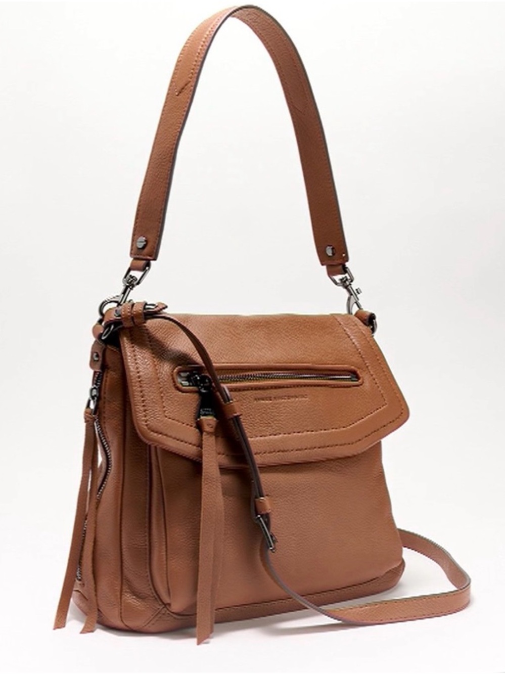 Amiee Kestenberg Women's Leather Crossbody Bag in Chestnut